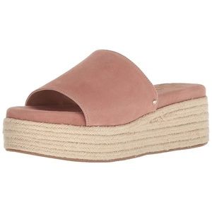 Sam Edelman Weslee Platform Sandal Dusty Rose Suede Size 9.5 Brand New
